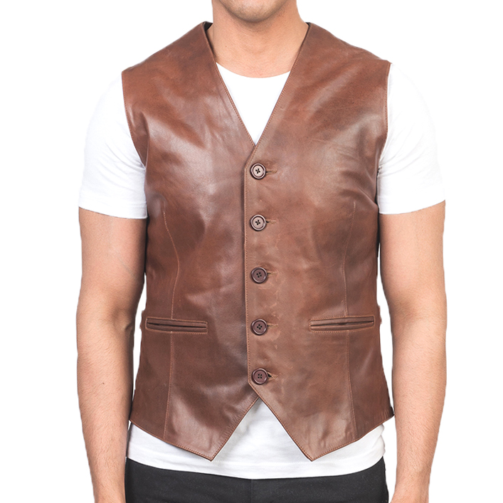 Motorbike Leather Vest (Copy)